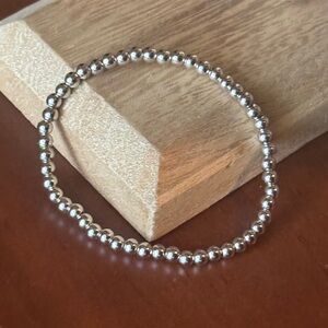 Elegant Silver Beaded Bracelet